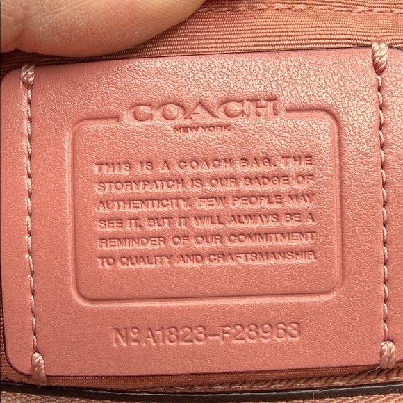 Coach  preloved Pink and Tan Floral Shoulder Bag/ crossbody good condition - Picture 9 of 16